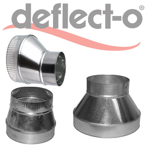 14 x 12 Metal Reducer Duct for Round Flexible duct 